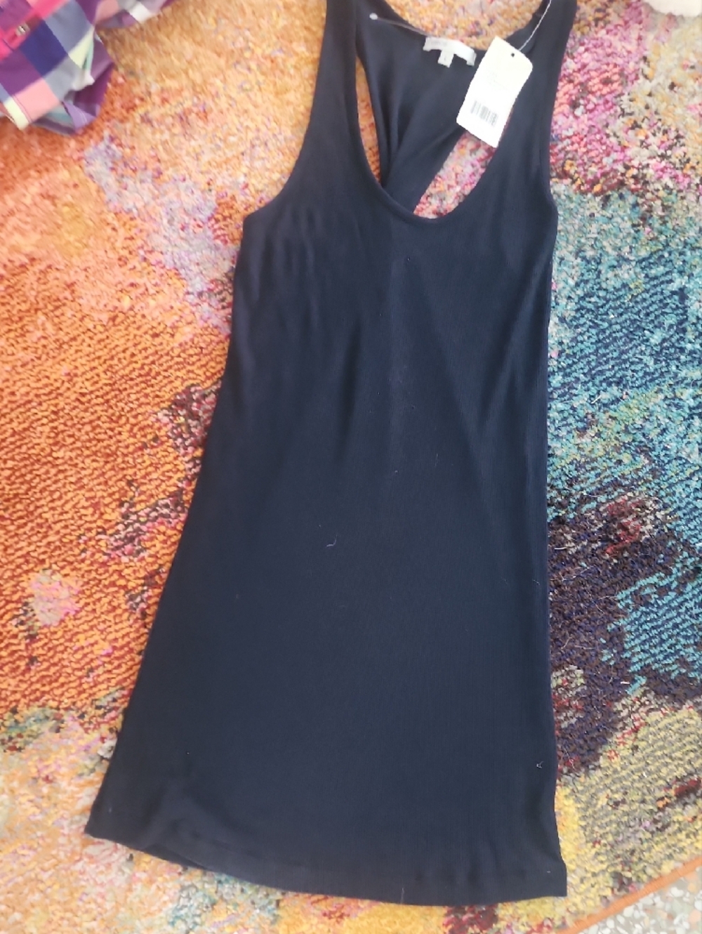 Vince Ribbed Racerback Tank - Picture 3 of 6